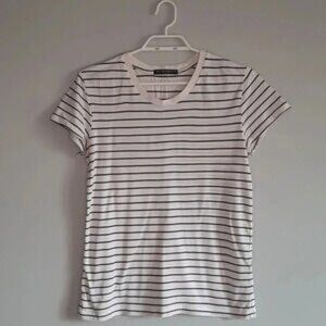 Striped One Size Women's Cotton Stretch Short Sleeve T-shirt Top